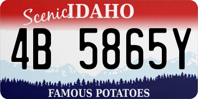 ID license plate 4B5865Y