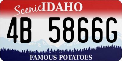 ID license plate 4B5866G