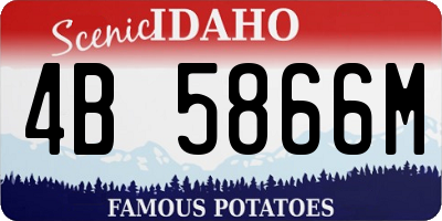 ID license plate 4B5866M