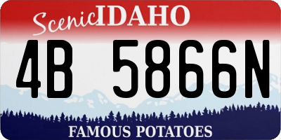 ID license plate 4B5866N