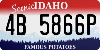 ID license plate 4B5866P