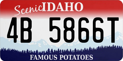 ID license plate 4B5866T