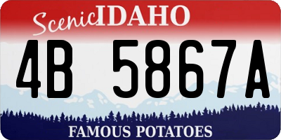 ID license plate 4B5867A