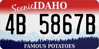 ID license plate 4B5867B