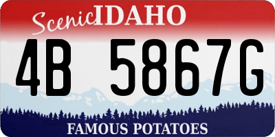 ID license plate 4B5867G