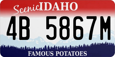 ID license plate 4B5867M