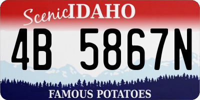 ID license plate 4B5867N