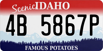ID license plate 4B5867P