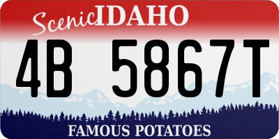 ID license plate 4B5867T