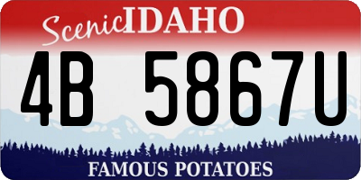 ID license plate 4B5867U