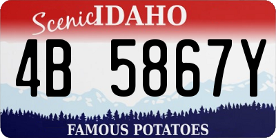 ID license plate 4B5867Y