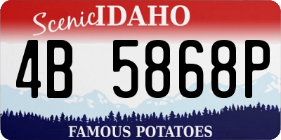 ID license plate 4B5868P
