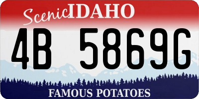 ID license plate 4B5869G