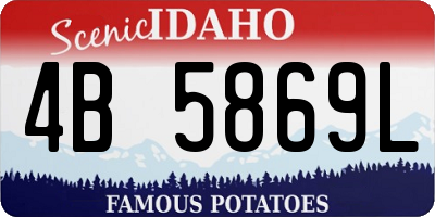 ID license plate 4B5869L
