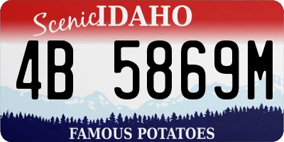 ID license plate 4B5869M