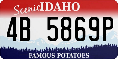 ID license plate 4B5869P