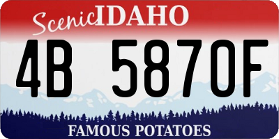 ID license plate 4B5870F