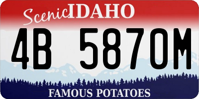 ID license plate 4B5870M