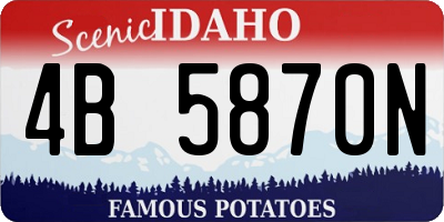 ID license plate 4B5870N