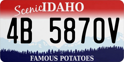 ID license plate 4B5870V