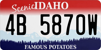 ID license plate 4B5870W