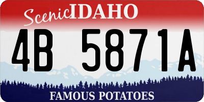 ID license plate 4B5871A