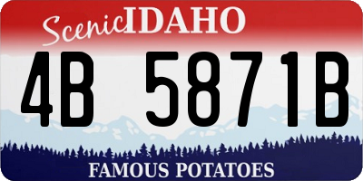 ID license plate 4B5871B