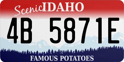 ID license plate 4B5871E