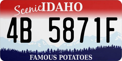 ID license plate 4B5871F