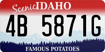 ID license plate 4B5871G