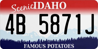 ID license plate 4B5871J