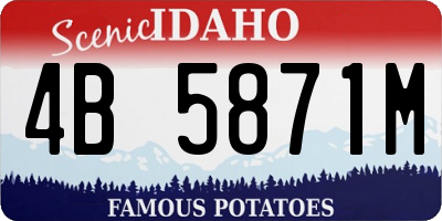 ID license plate 4B5871M