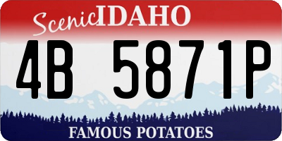 ID license plate 4B5871P