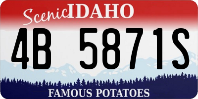 ID license plate 4B5871S