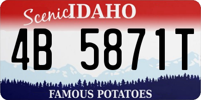 ID license plate 4B5871T