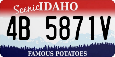 ID license plate 4B5871V