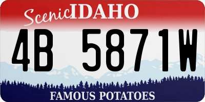 ID license plate 4B5871W