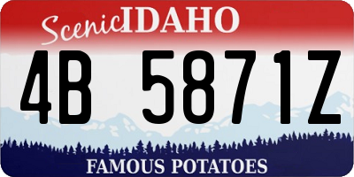 ID license plate 4B5871Z