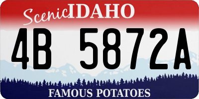 ID license plate 4B5872A