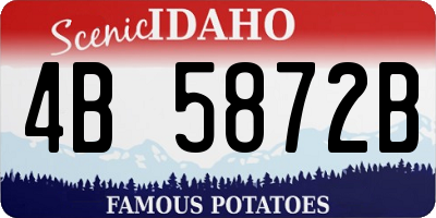 ID license plate 4B5872B