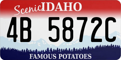 ID license plate 4B5872C