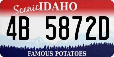 ID license plate 4B5872D