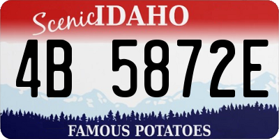 ID license plate 4B5872E