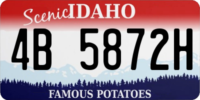 ID license plate 4B5872H