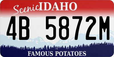 ID license plate 4B5872M
