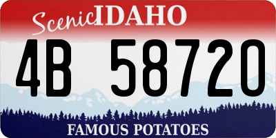 ID license plate 4B5872O