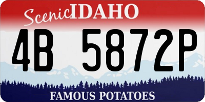 ID license plate 4B5872P