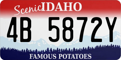 ID license plate 4B5872Y