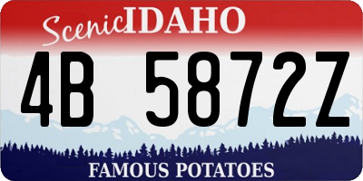 ID license plate 4B5872Z