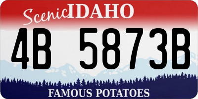 ID license plate 4B5873B